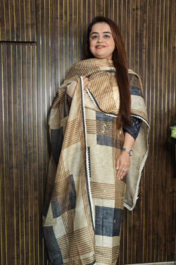 Soft Linen Suit Set in geometrical print