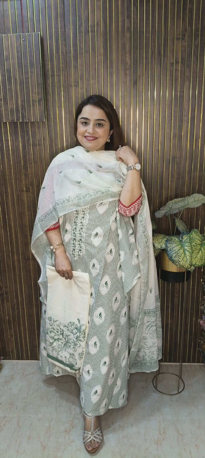 Mint Blossom Dupatta Ensemble