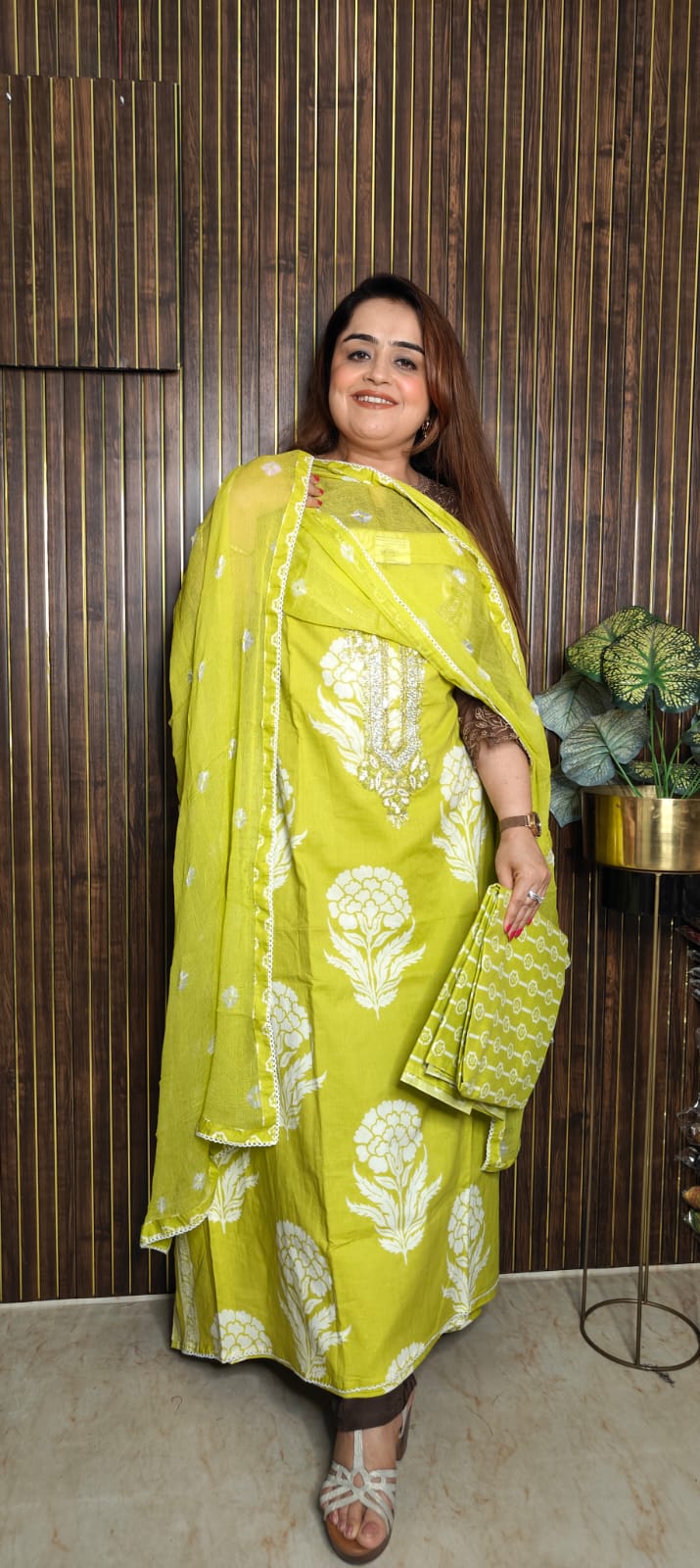 Fresh Bloom Cotton Suit Ensemble