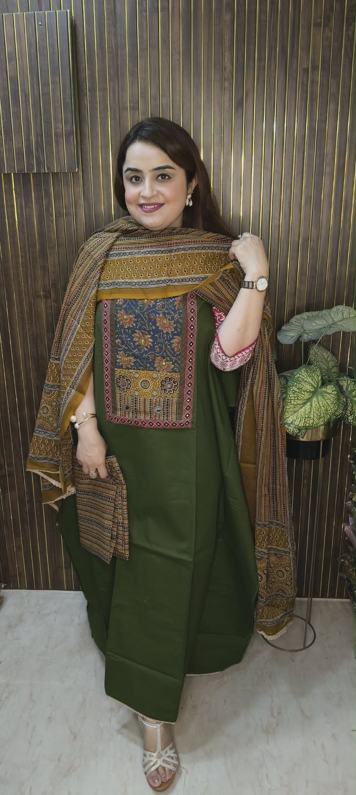 Ajrakh Print Cotton Suit Set