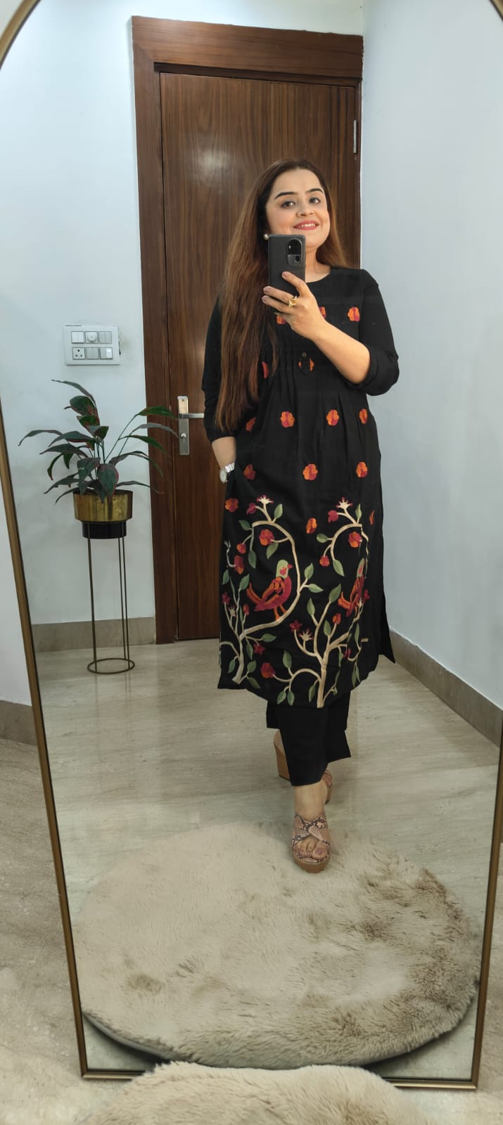 Exclusive 2 piece cotton kurti set with thread work