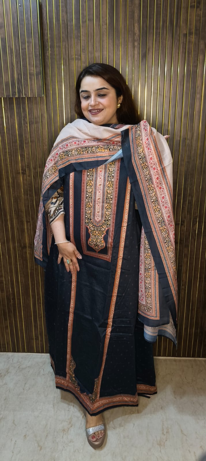 Pakistani soft cotton printed suit with cotton  dupatta