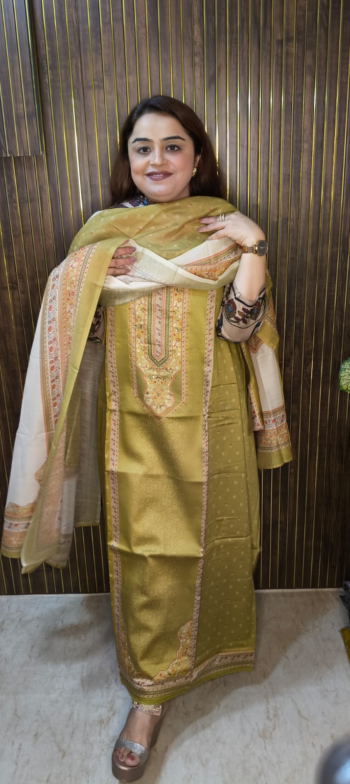 Pakistani soft cotton printed suit with cotton  dupatta