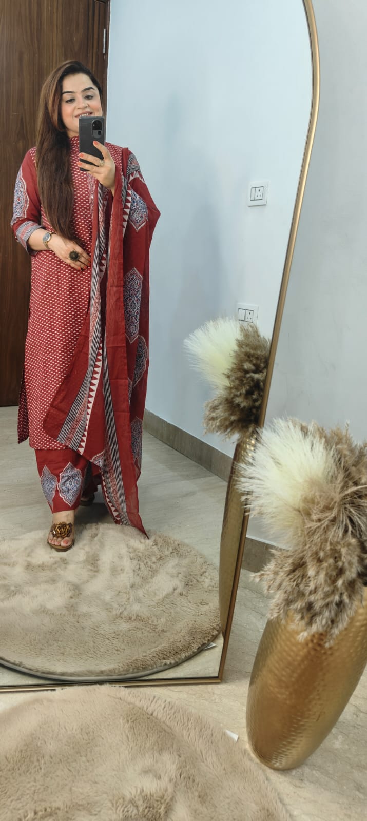 Bright And Bold Cotton Kurti Set