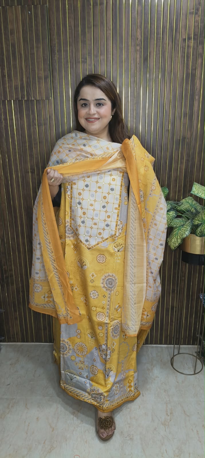 Desginer Cotton suit In Goemetrical
