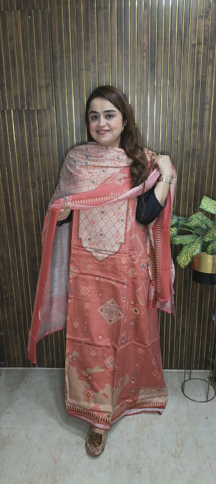 Desginer Cotton suit In Goemetrical