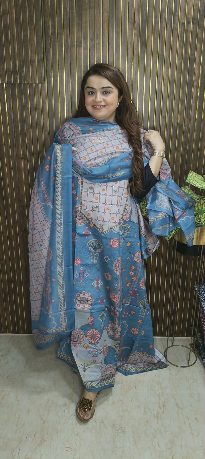 Desginer Cotton suit In Goemetrical