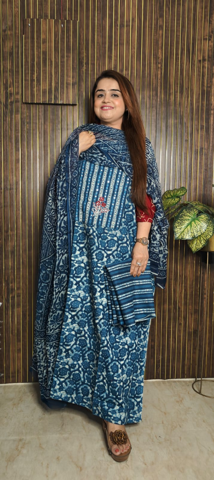 Cool Blue Cotton Suit – Summer Special Elegance