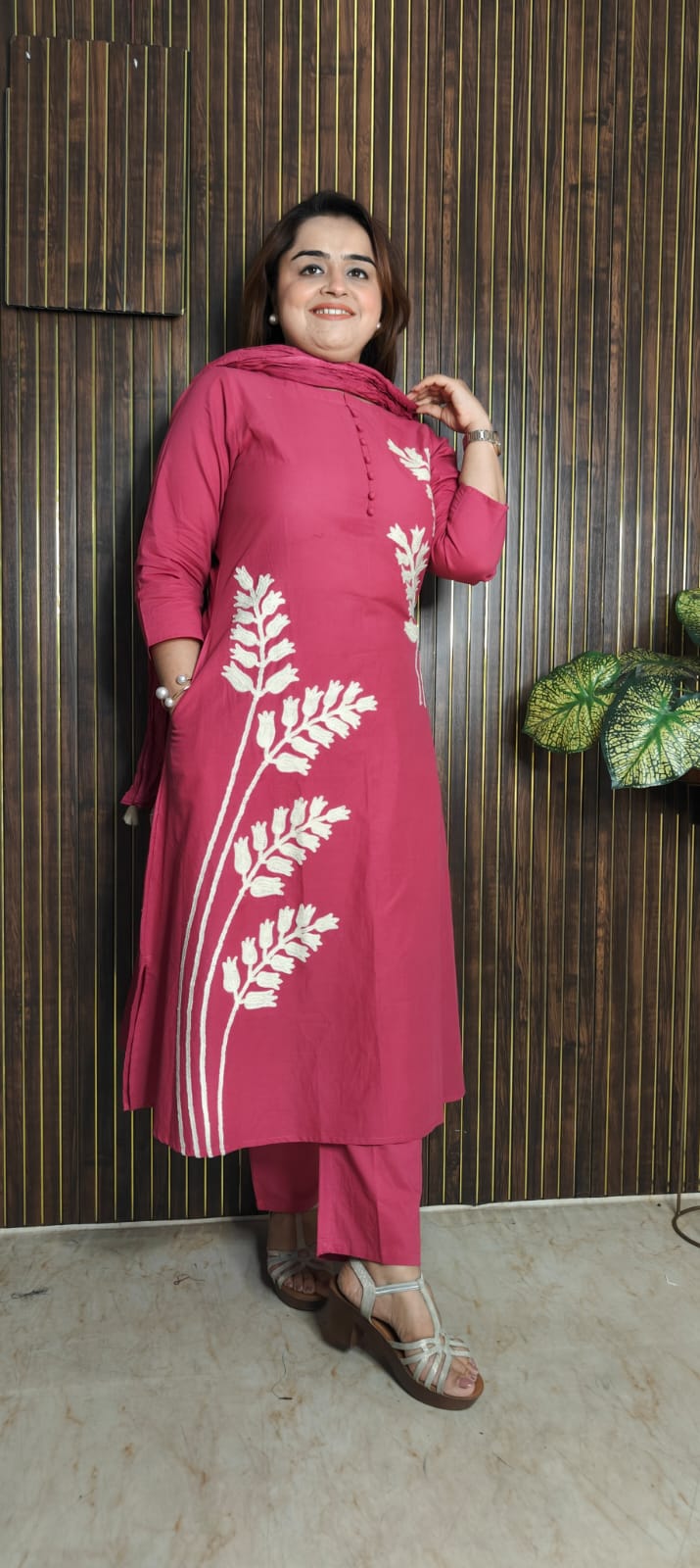 Blush Pink Cotton Elegance Set