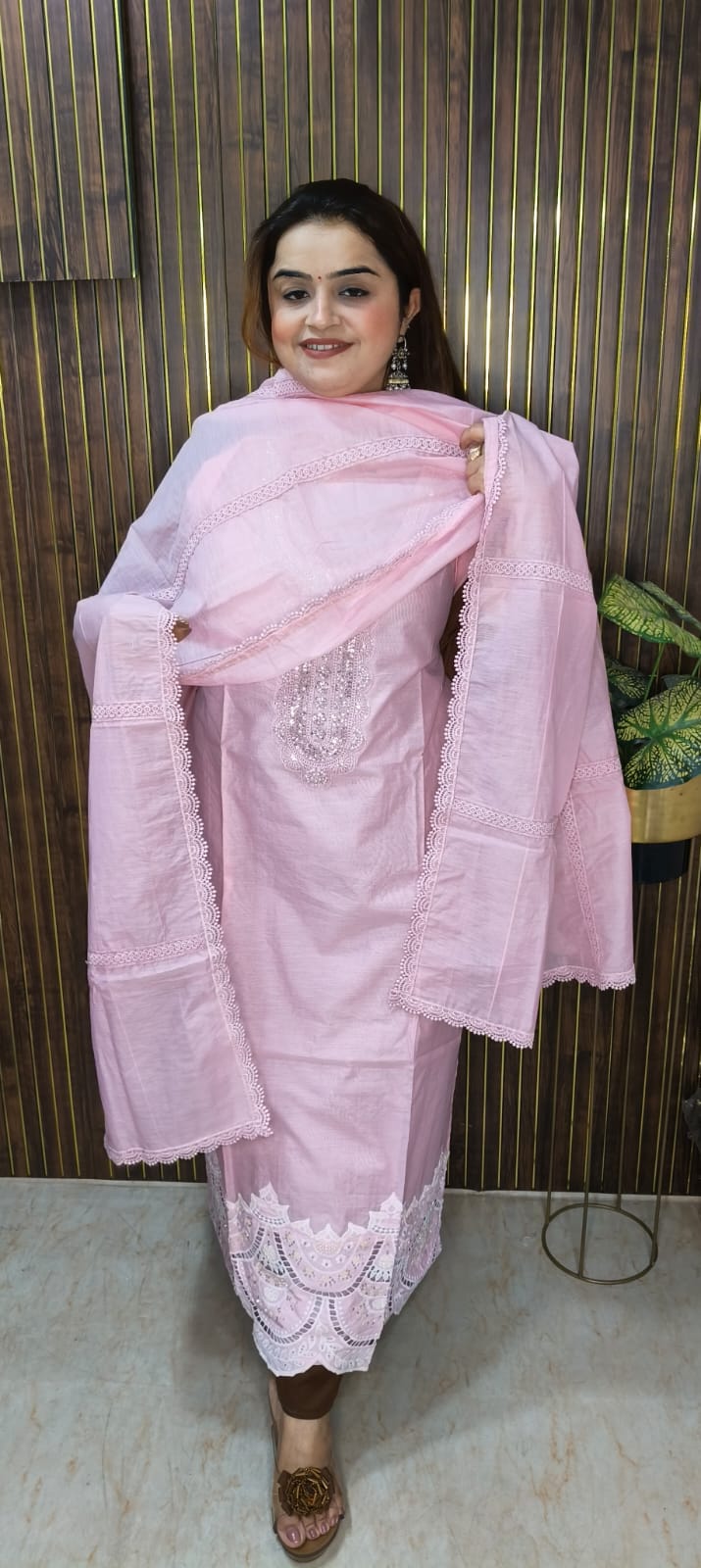 "Pastel Elegance Embroidered Suit Collection."