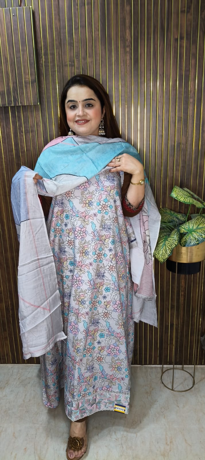 "Cotton Embroidered Pastel Suits