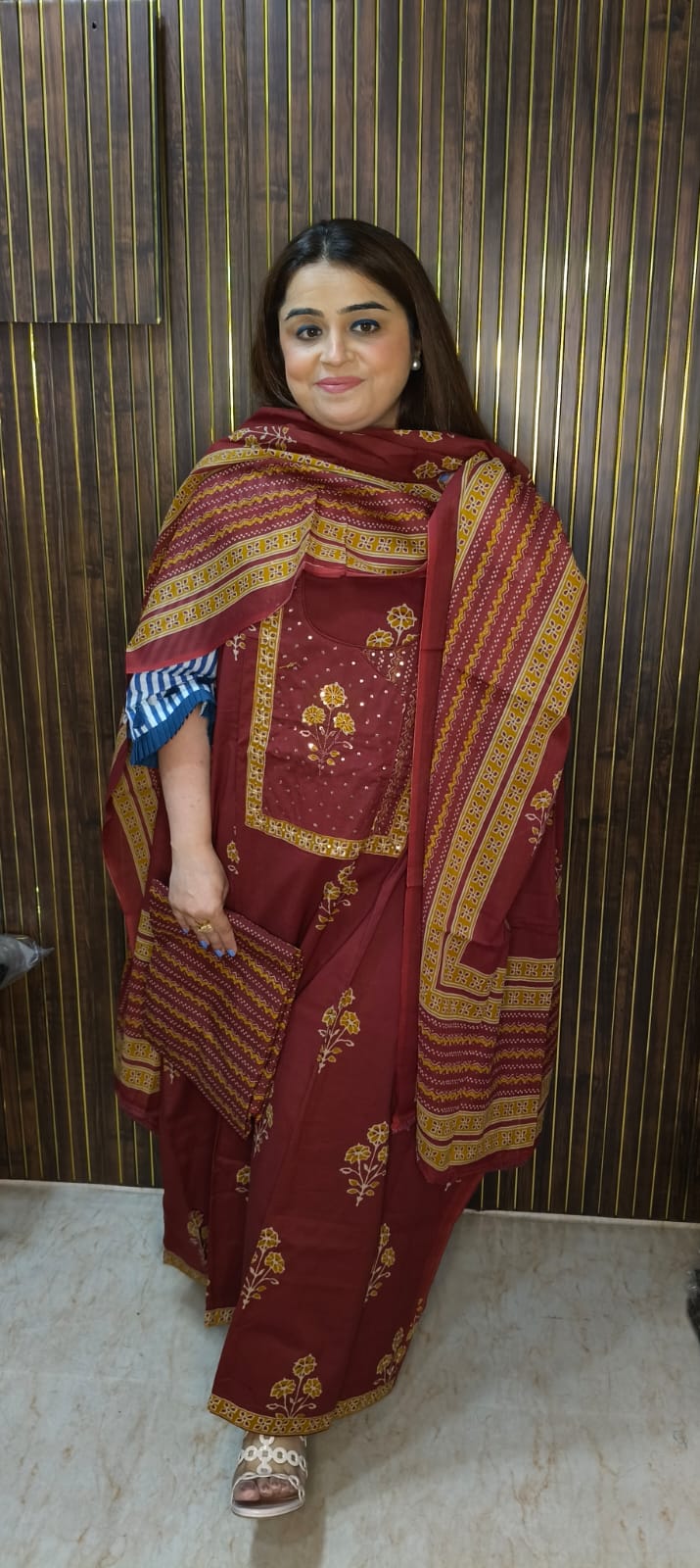 "Regal Angarakha Handcrafted Suit Set in Three Colors."