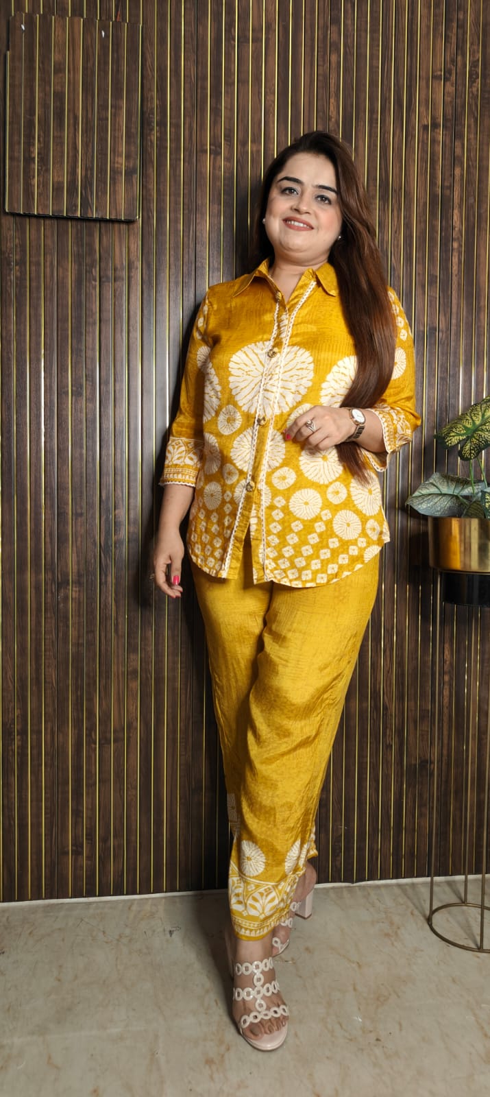 Yellow Bandhani Print Cotton Rayon Corset | Trendy Ethnic Chic
