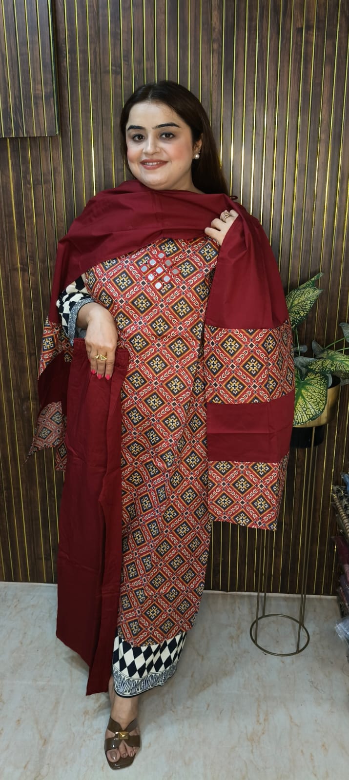 Classic Maroon Patola Elegance ✨❤️ Graceful & Stylish Look