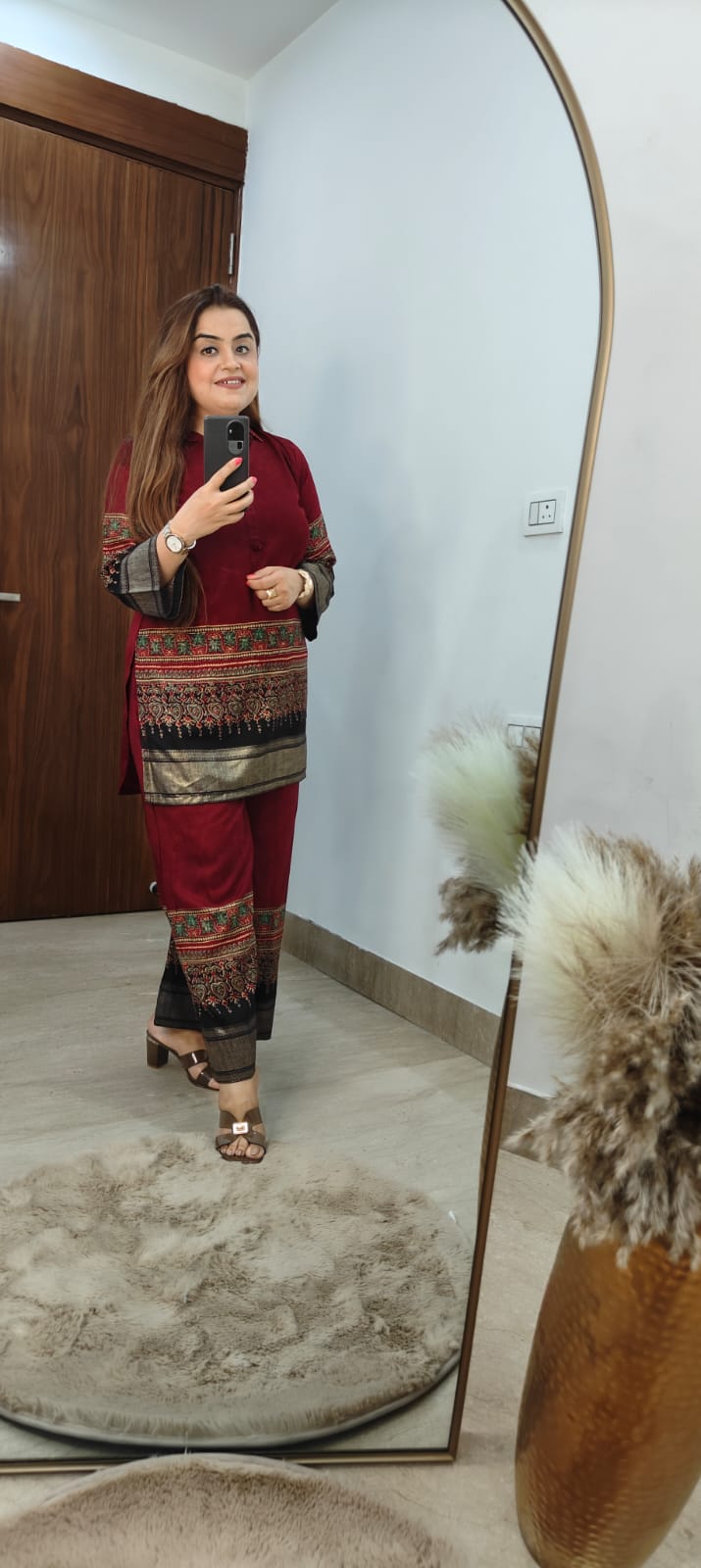 Trendy Maroon Cotton Rayon Co-ord Set ❤️  Traditional Charm, Modern Style
