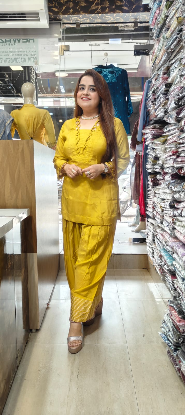 Vibrant Muslin Farshi Salwar Suit Set | Wine & Yellow