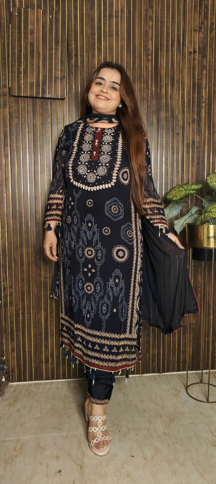 Royal Blue Pakistani Georgette Elegance 💙