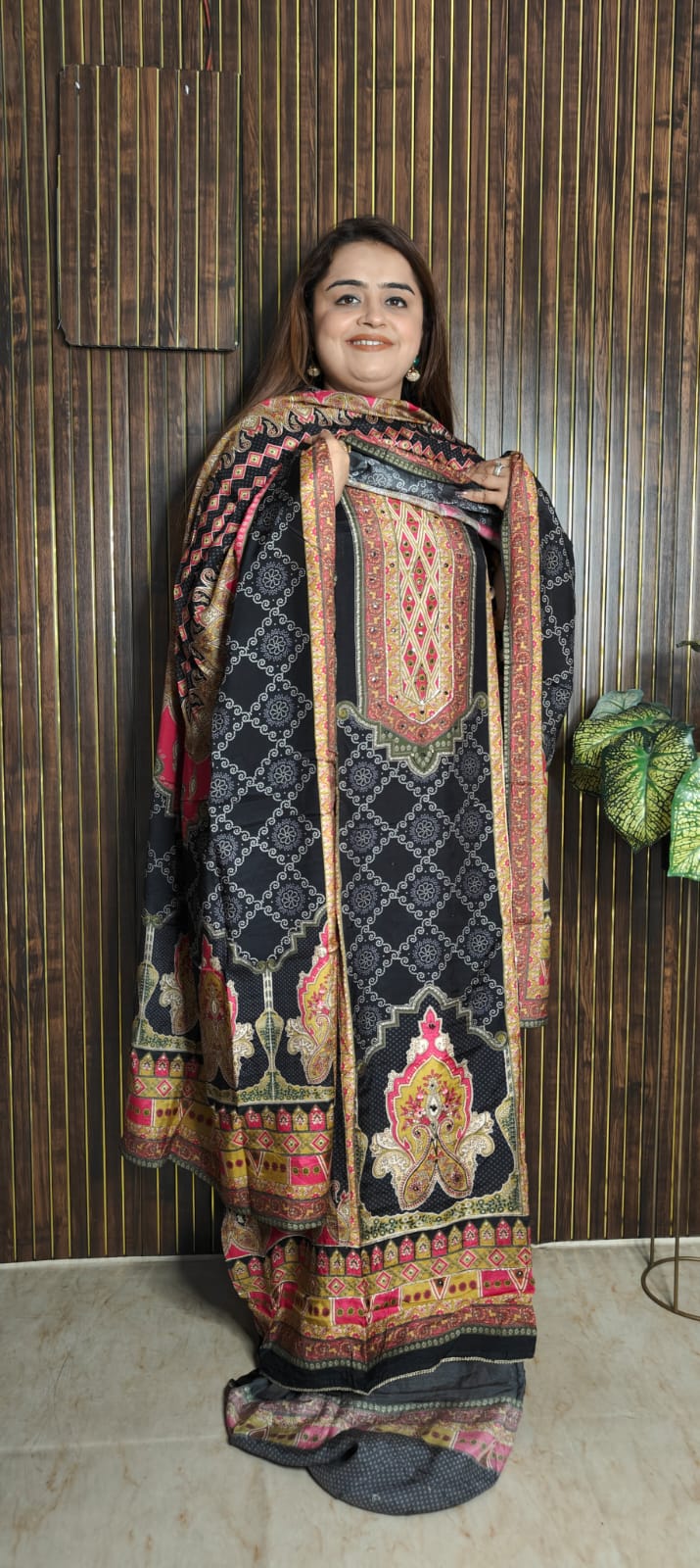 Bandhani Polka Magic – Muslin Modal Pakistani Suit Set