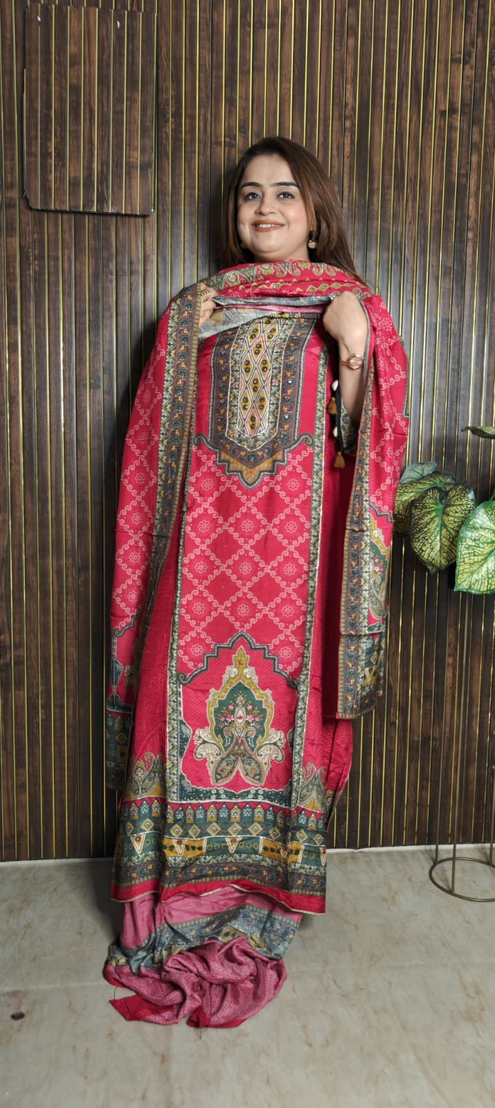 Bandhani Polka Magic – Muslin Modal Pakistani Suit Set
