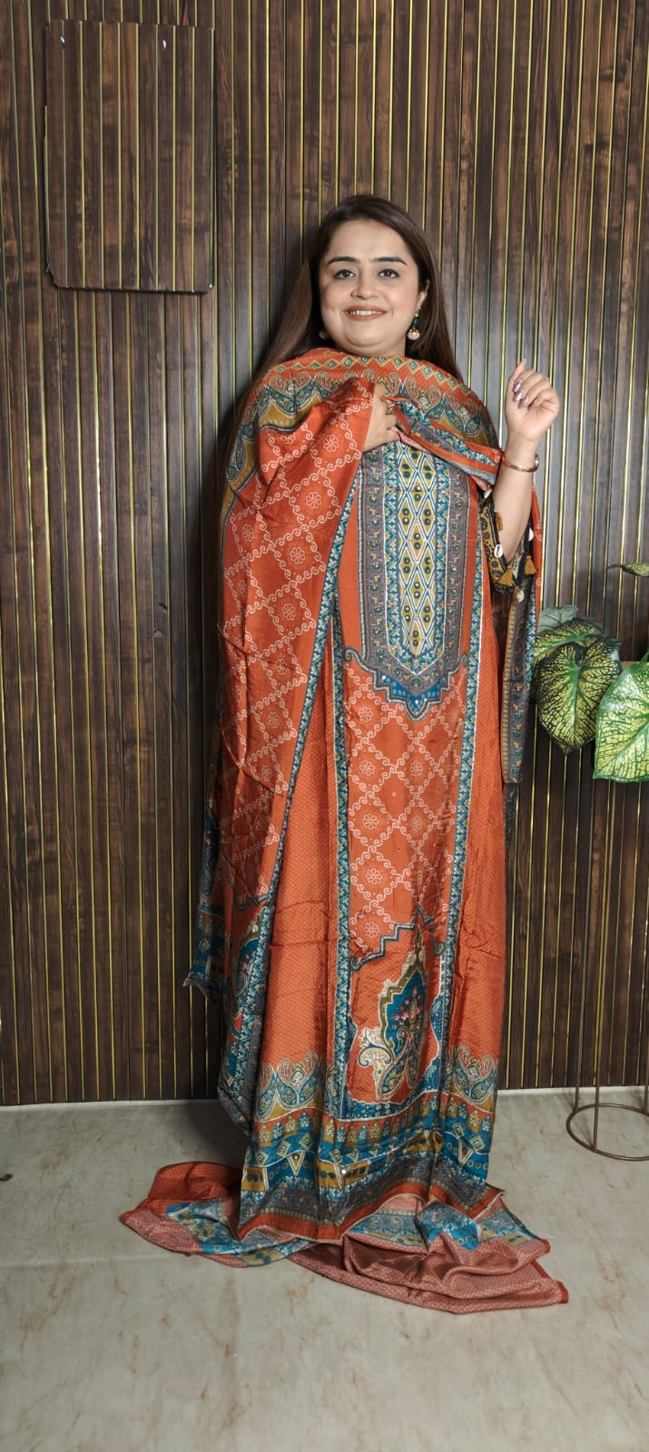 Bandhani Polka Magic – Muslin Modal Pakistani Suit Set
