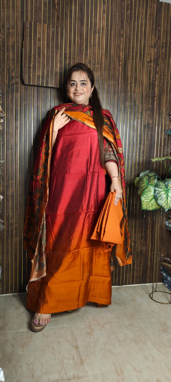 Ombre Maheshwari Magic – Festive Floral Elegance 🌸✨