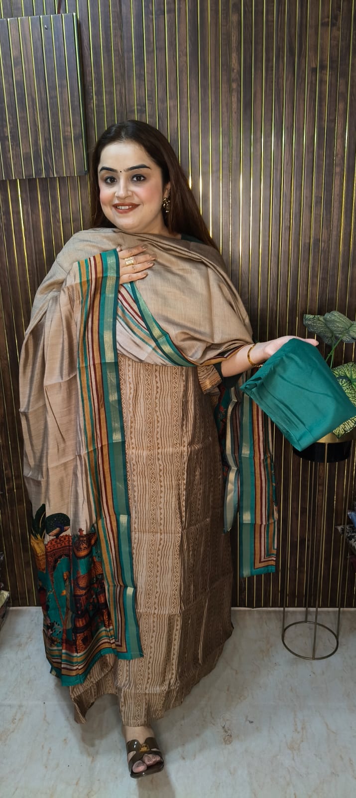 🌿 Premium Maheshwari Fabric 🌿 Graceful Maheshwari Dupatta